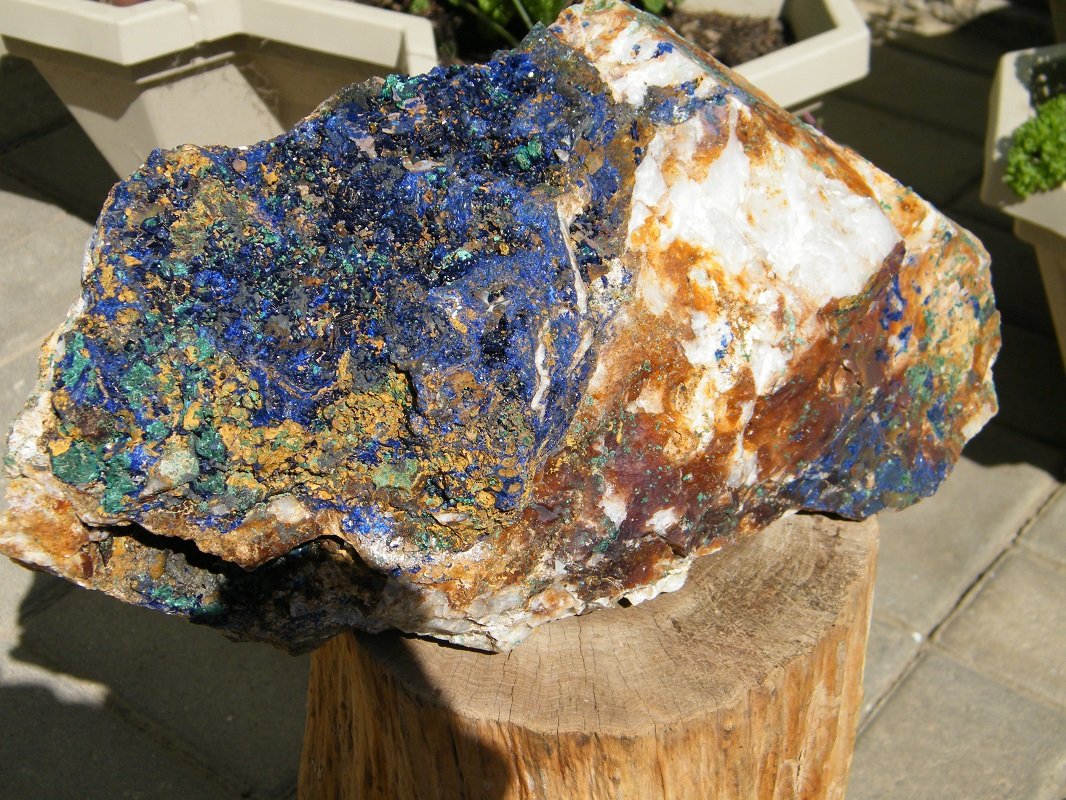 Azurite (mostly) on Quartz
310x140x150mm
(Autor: Heimo Hellwig)