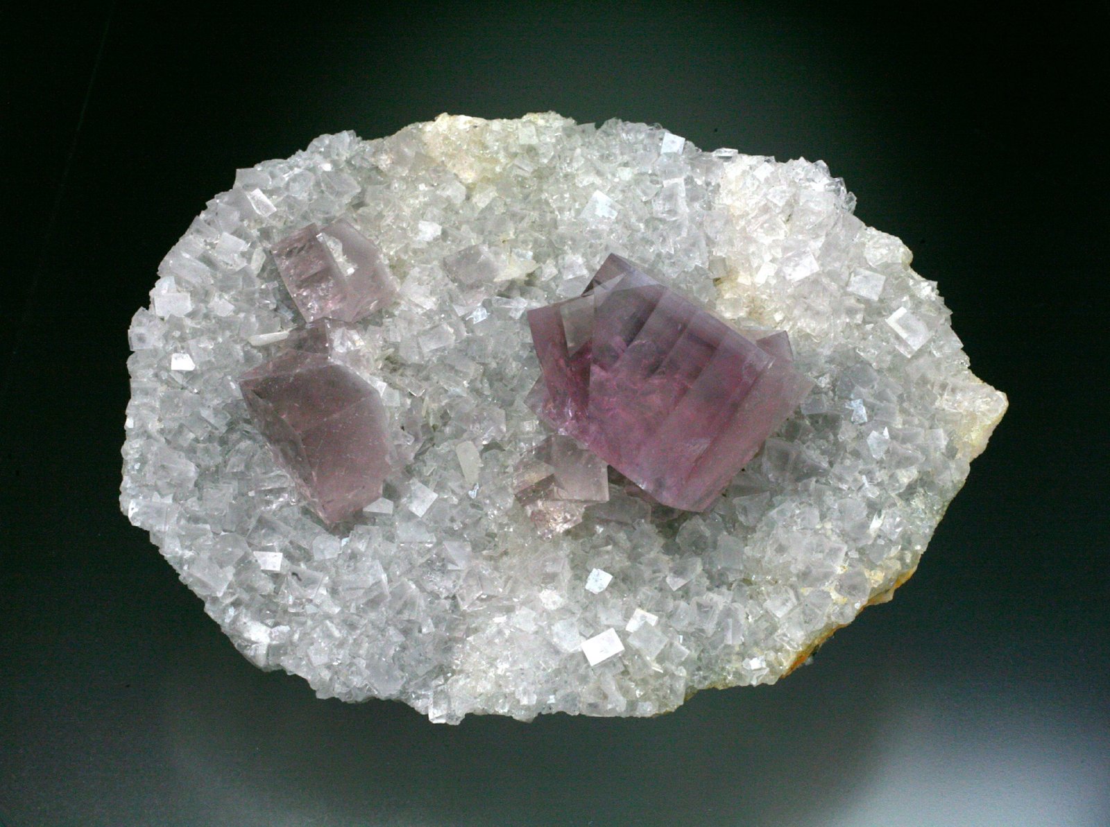 Fluorite on Baryte
14x10x3 cm
(Autor: Jesse Fisher)