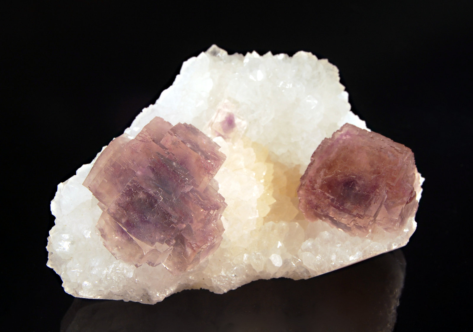 Fluorite on quartz
7.2 x 10.7 cm
(Autor: Michael Shaw)