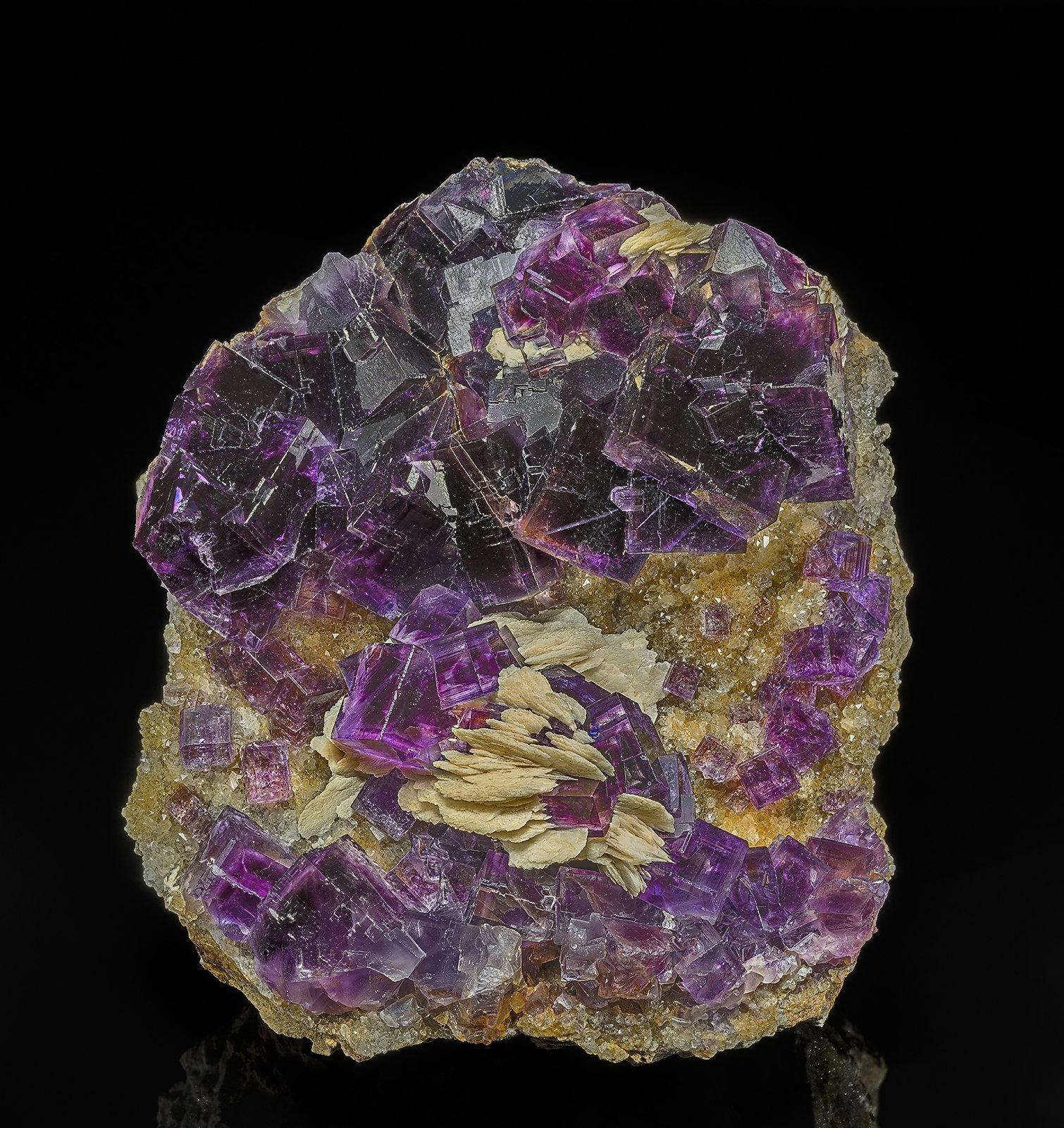 Fluorite, Baryte
10.8 x 8.9 cm
(Autor: am mizunaka)