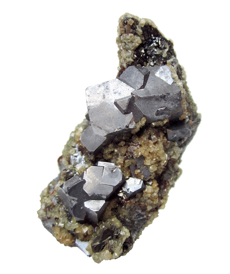 Galena, fluorite, sphalerite
Specimen size 4 cm, largest crystal 7 mm
(Autor: Tobi)
