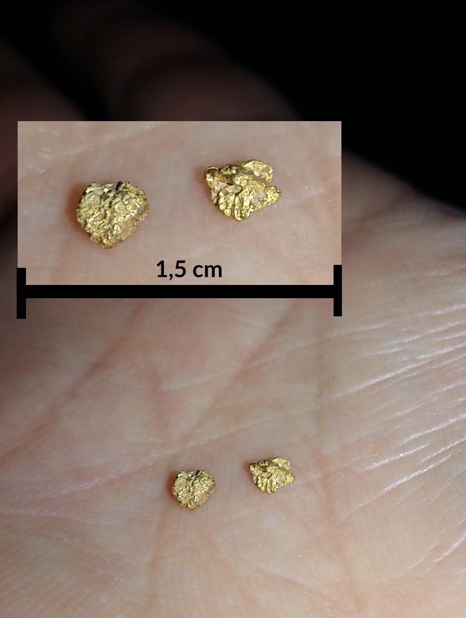 Gold
each nugget measures 3 mm
(Autor: Tobi)