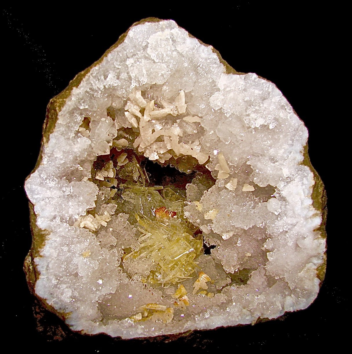 Baryte and Dolomite on Quartz
10 cm.
(Autor: Bob Harman)