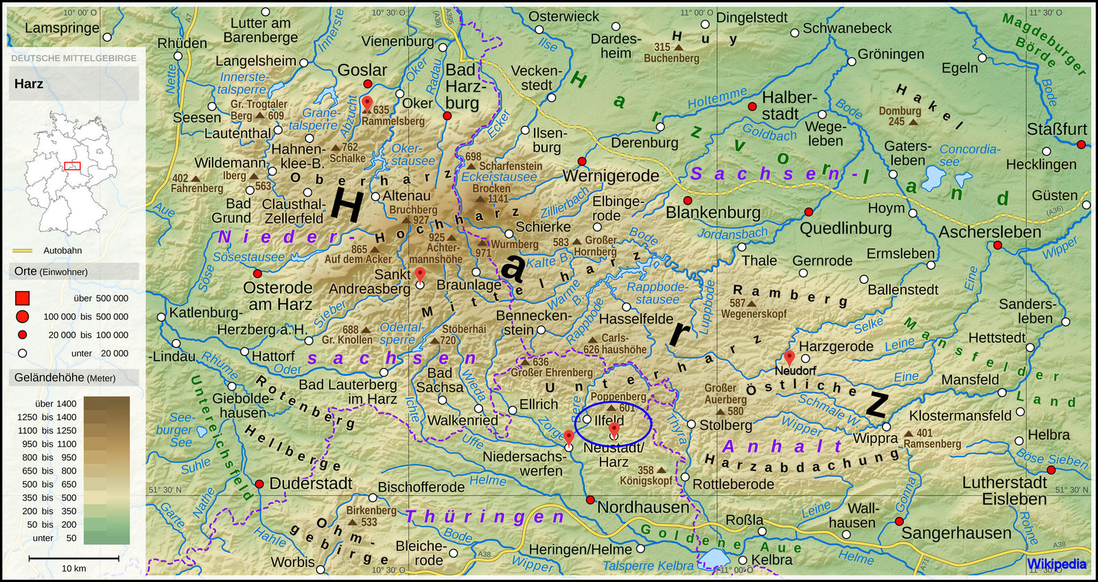 _Harz area localities (Ilfeld at bottom center)
(Autor: Carles Millan)