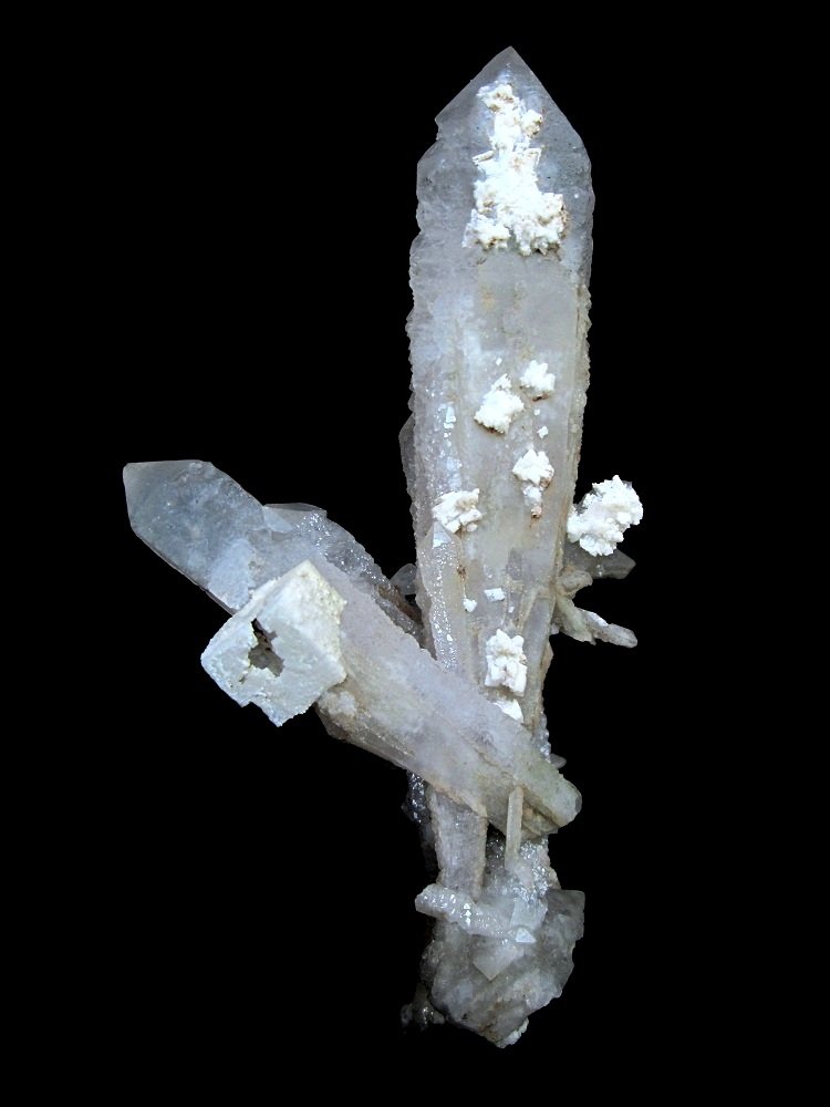 Quartz with unknown (carbonate?) material
Specimen height 11 cm
(Autor: Tobi)