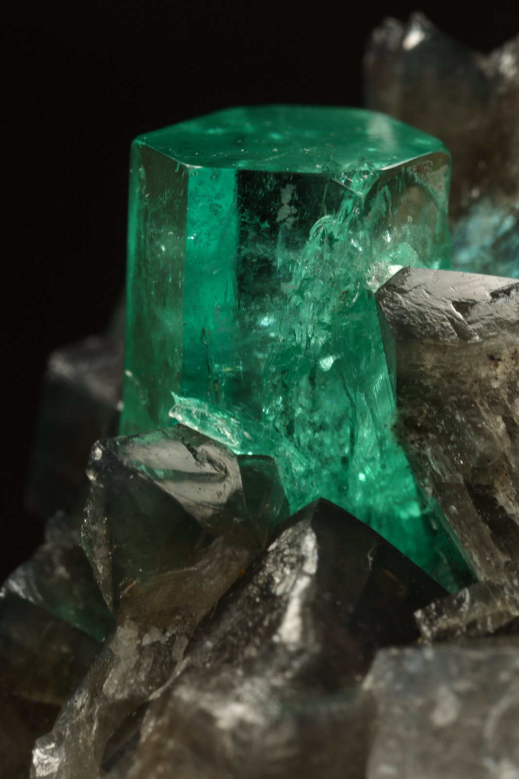 Beryl (variety emerald), Calcite, Pyrite
50x50x45mm, xl=11x7mm
(Autor: Fiebre Verde)