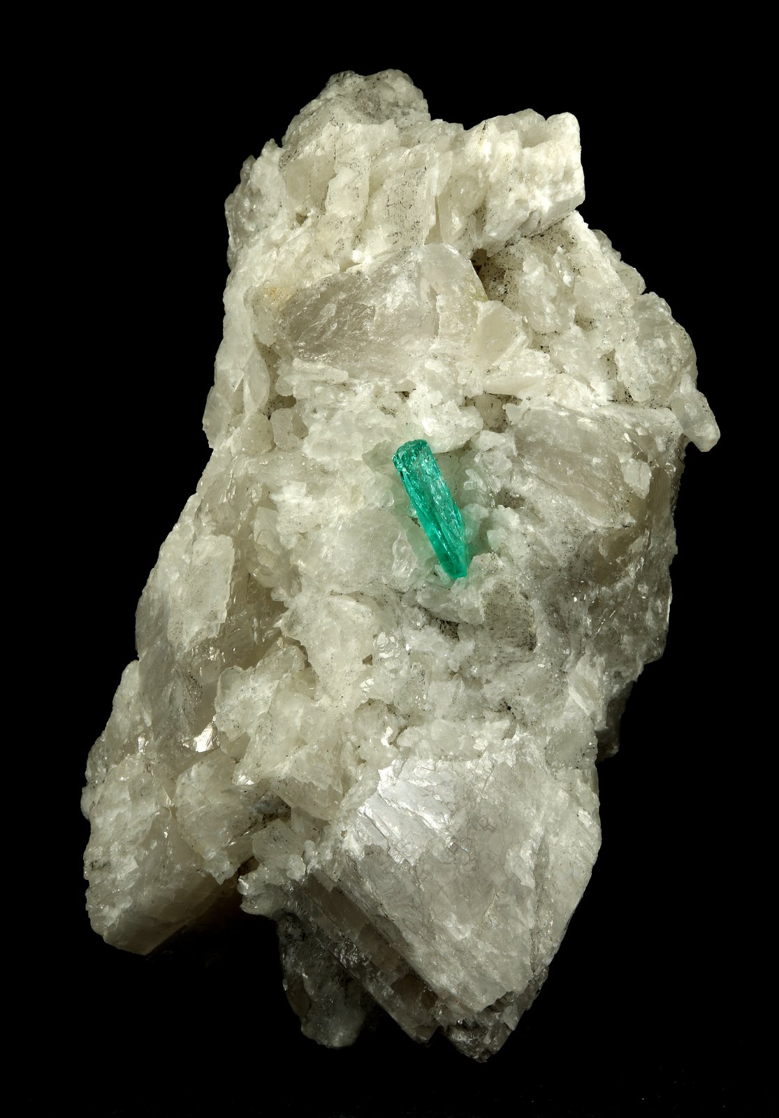 Beryl (variety emerald), Calcite
50x40x95mm, xl=13mm
(Autor: Fiebre Verde)
