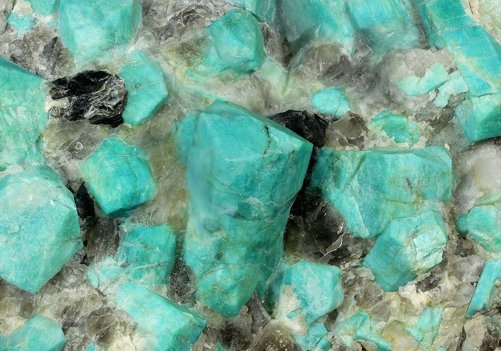 Microcline (var. amazonite) and Muscovite
233 x 203 x 83 mm
(Autor: GneissWare)