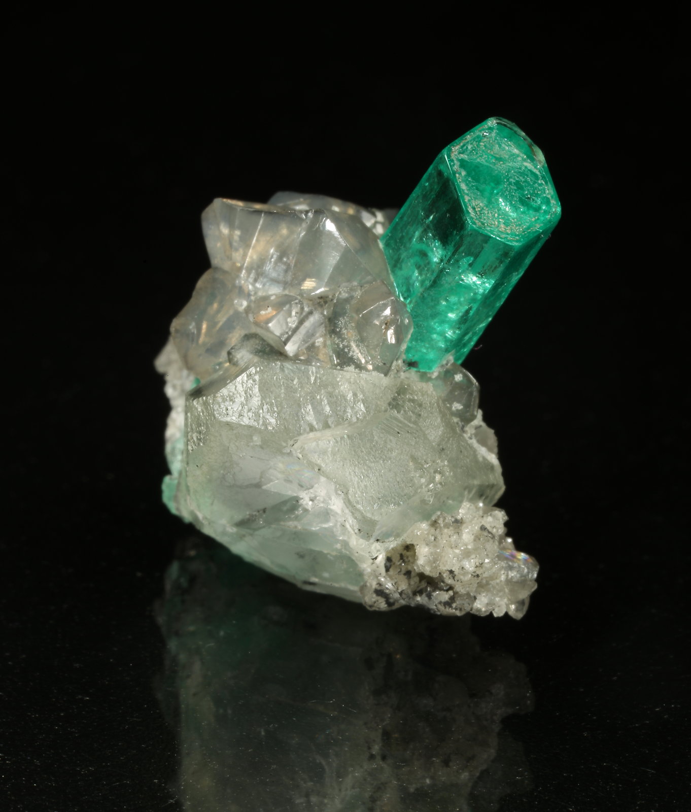 Beryl (variety emerald), Calcite, Dolomite
xl=18x6mm
(Autor: Fiebre Verde)