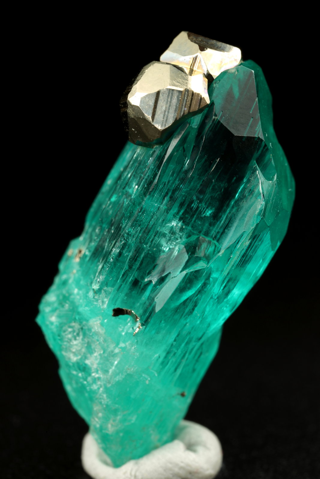 Beryl (variety emerald), Pyrite
xl=27x20mm
(Autor: Fiebre Verde)