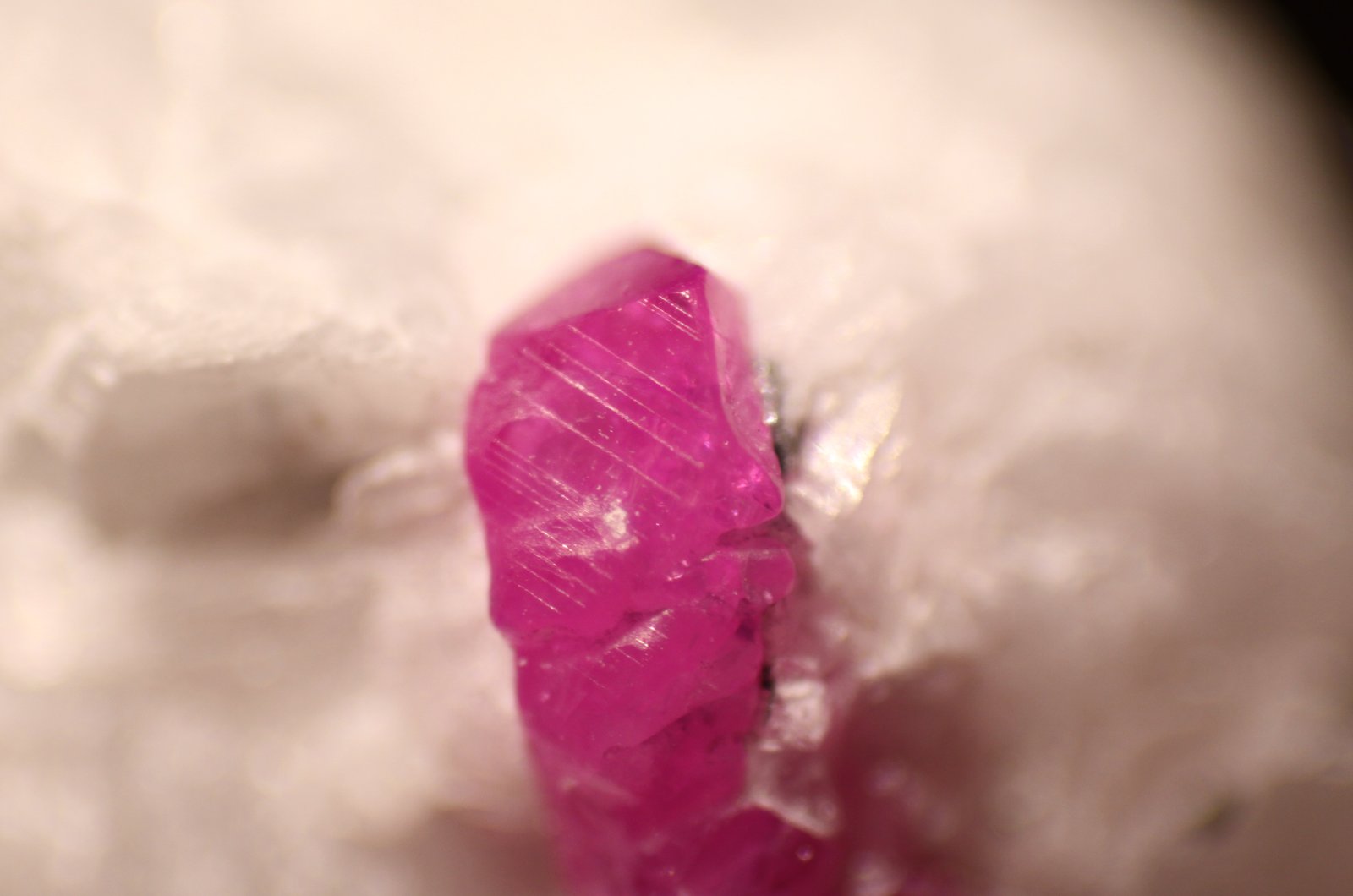 Corundum (variety ruby)
Crystal: 12 mm.
(Autor: Firmo Espinar)