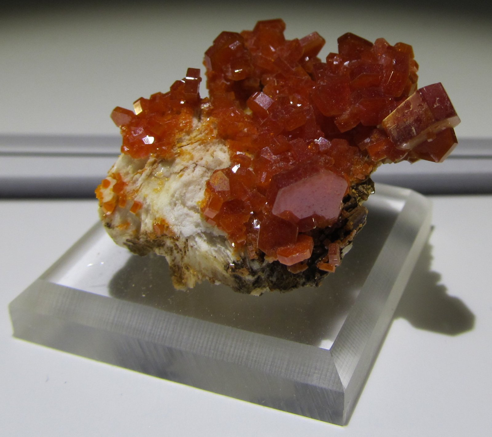 Vanadinite on Barite
4.3 cm X 2.5 cm
(Autor: steven calamuci)