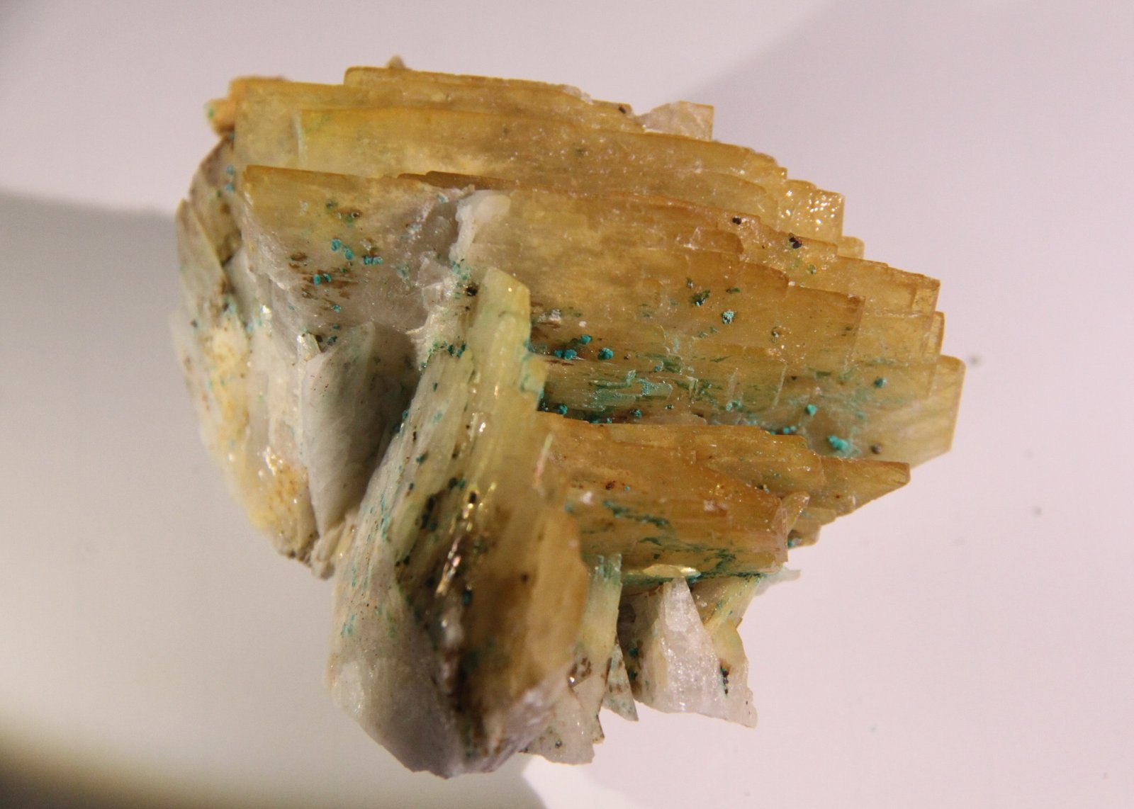 Baryte, Malachite
68mm x 52mm x 65mm
(Autor: Firmo Espinar)