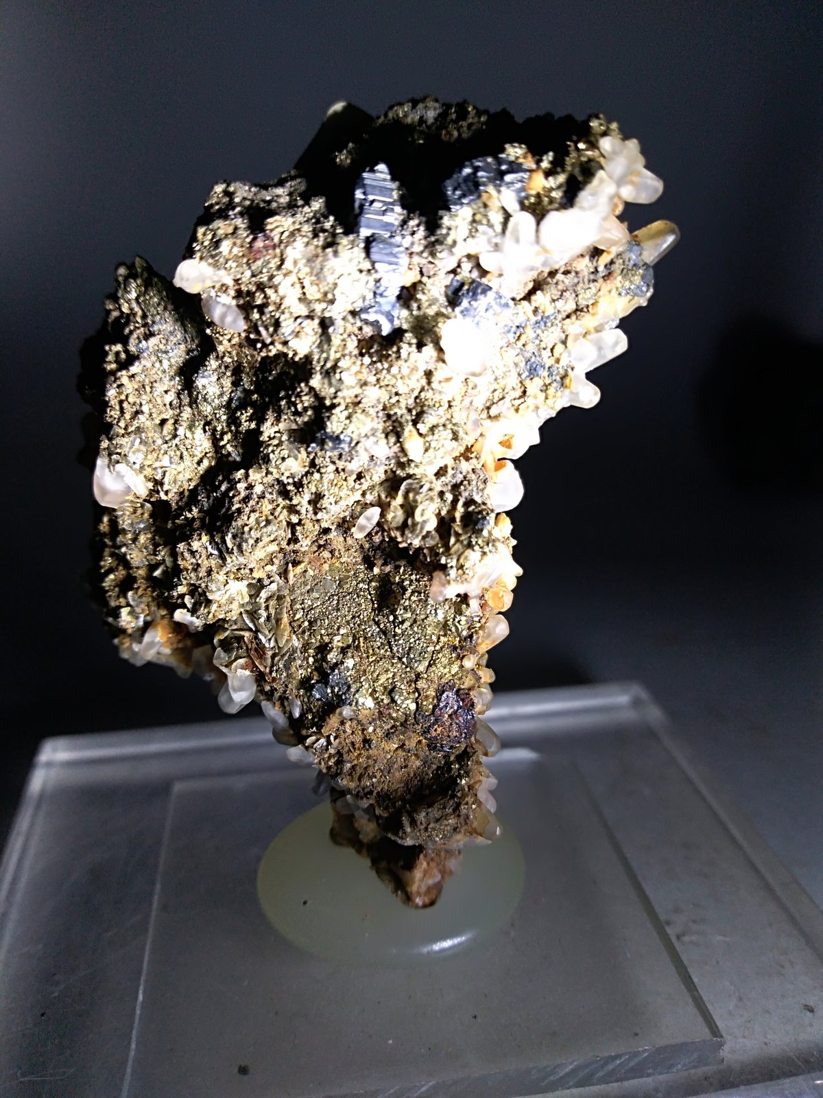 Bournonite, Pyrite, Calcite, Siderite
62 x 49 mm
(Autor: Sante Celiberti)