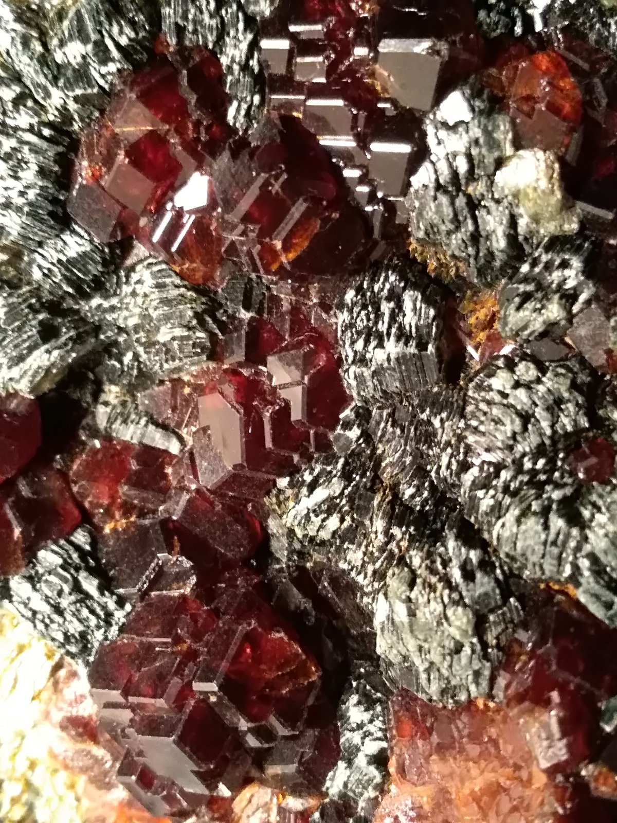 Grossular (variety hessonite), Clinochlore
119 x 101 mm
(Autor: Sante Celiberti)