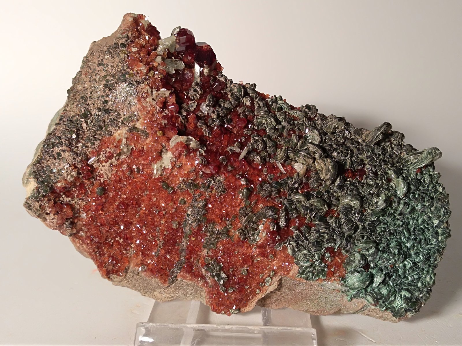 Grossular (variety hessonite), Diopside, Clinochlore
106,6 x 65 mm
(Autor: Sante Celiberti)