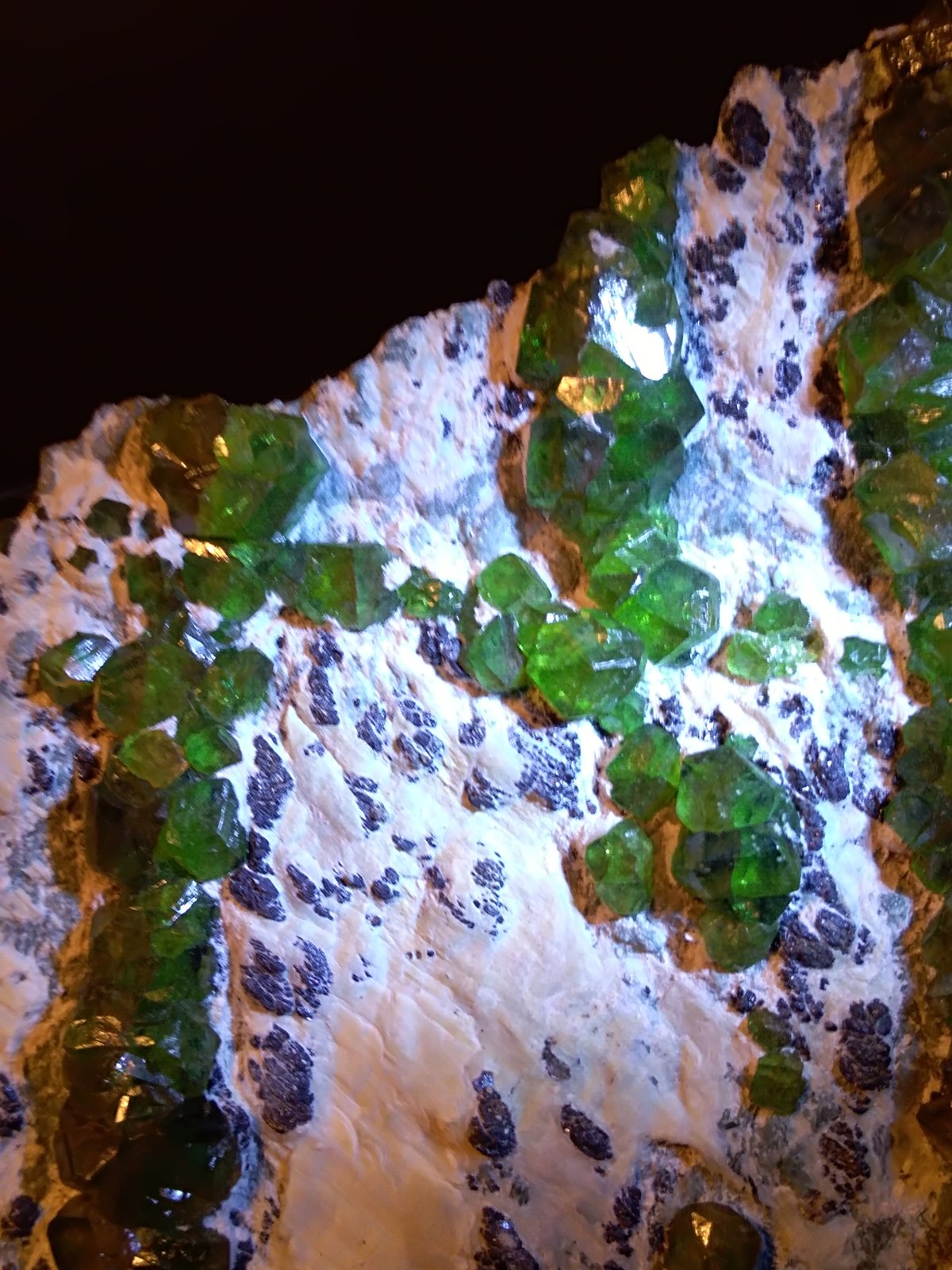 Andradite (variety demantoid), asbestos
200 x 132 mm
(Autor: Sante Celiberti)