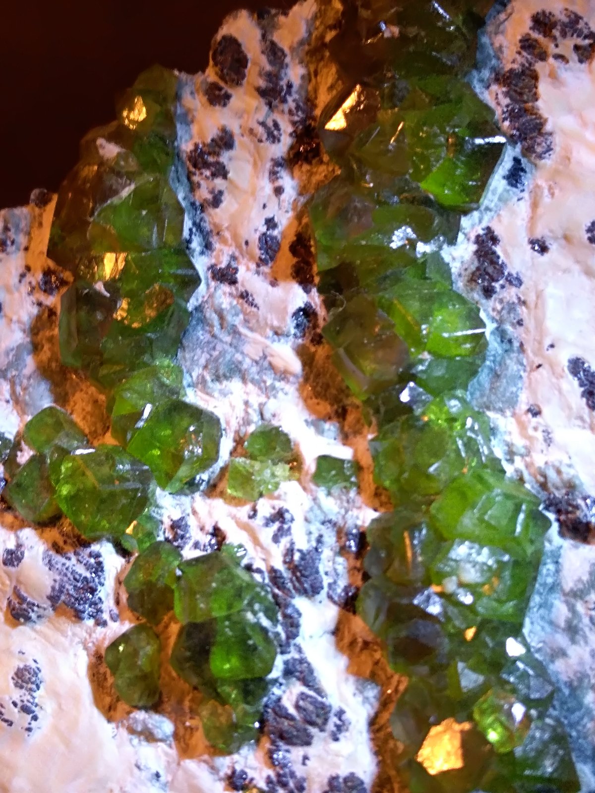 Andradite (variety demantoid), asbestos
200 x 132 mm
(Autor: Sante Celiberti)