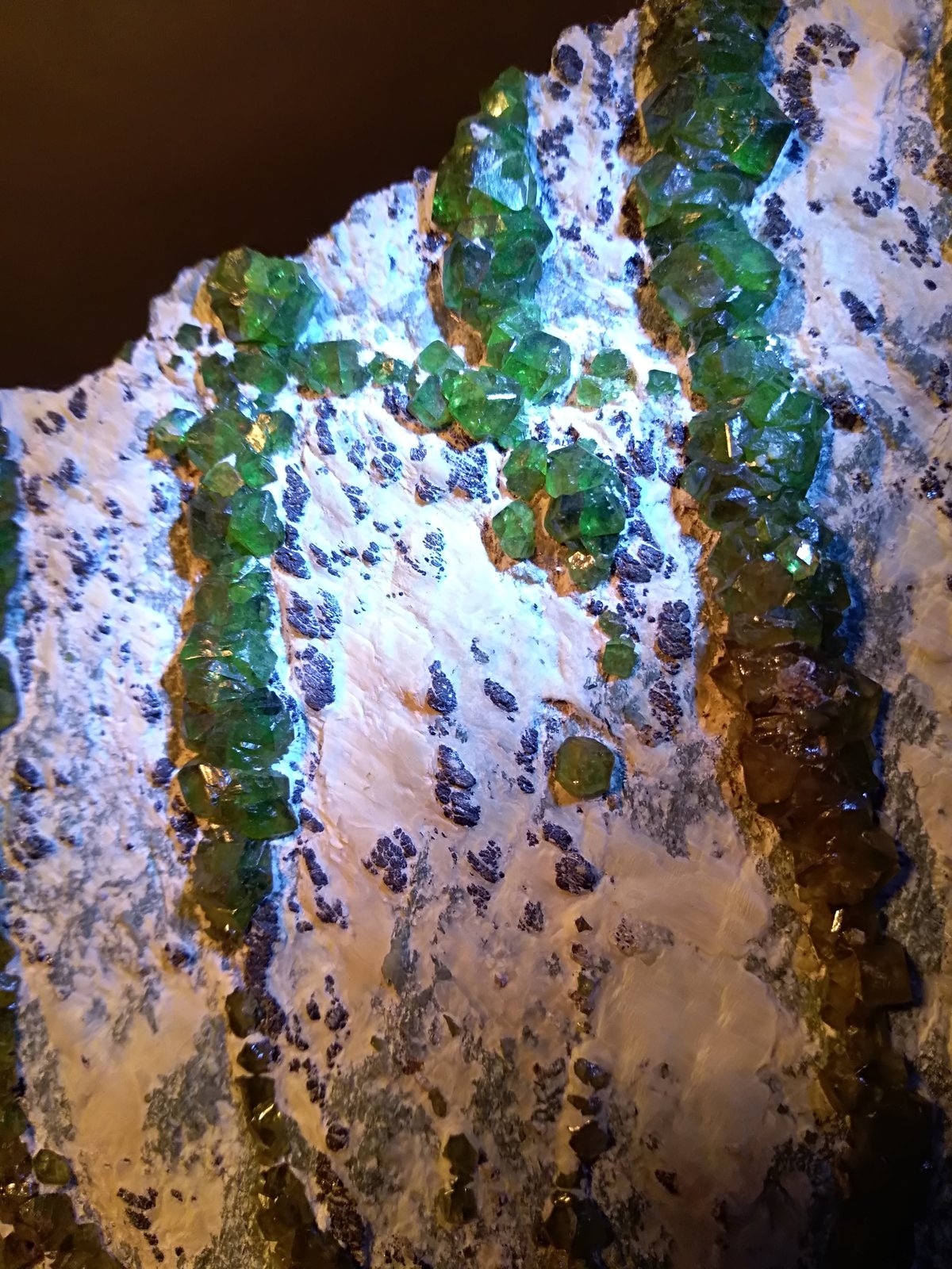 Andradite (variety demantoid), asbestos
200 x 132 mm
(Autor: Sante Celiberti)