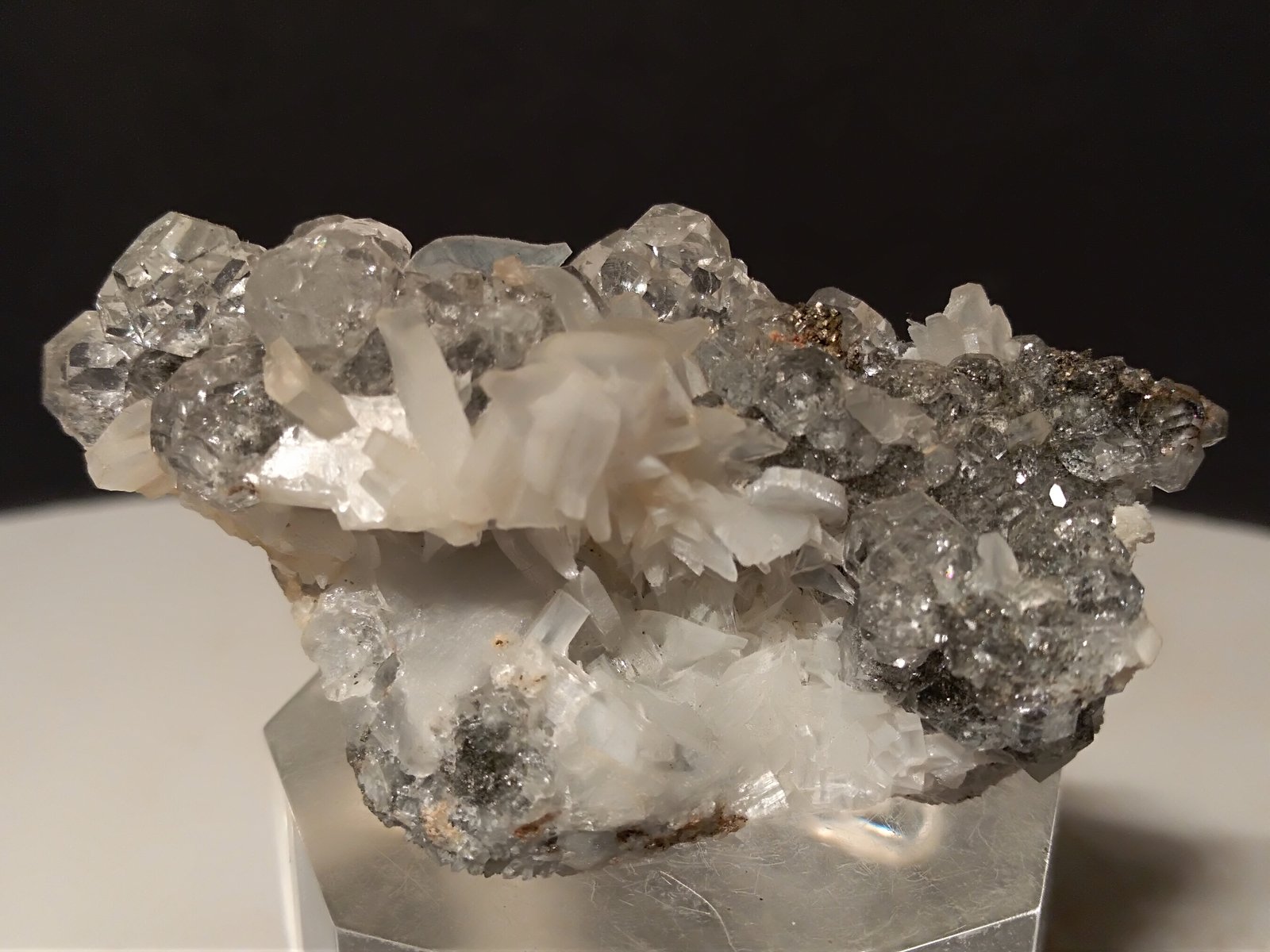 Fluorite, Anhydrite, Pyrite
57 x 30 mm
(Autor: Sante Celiberti)
