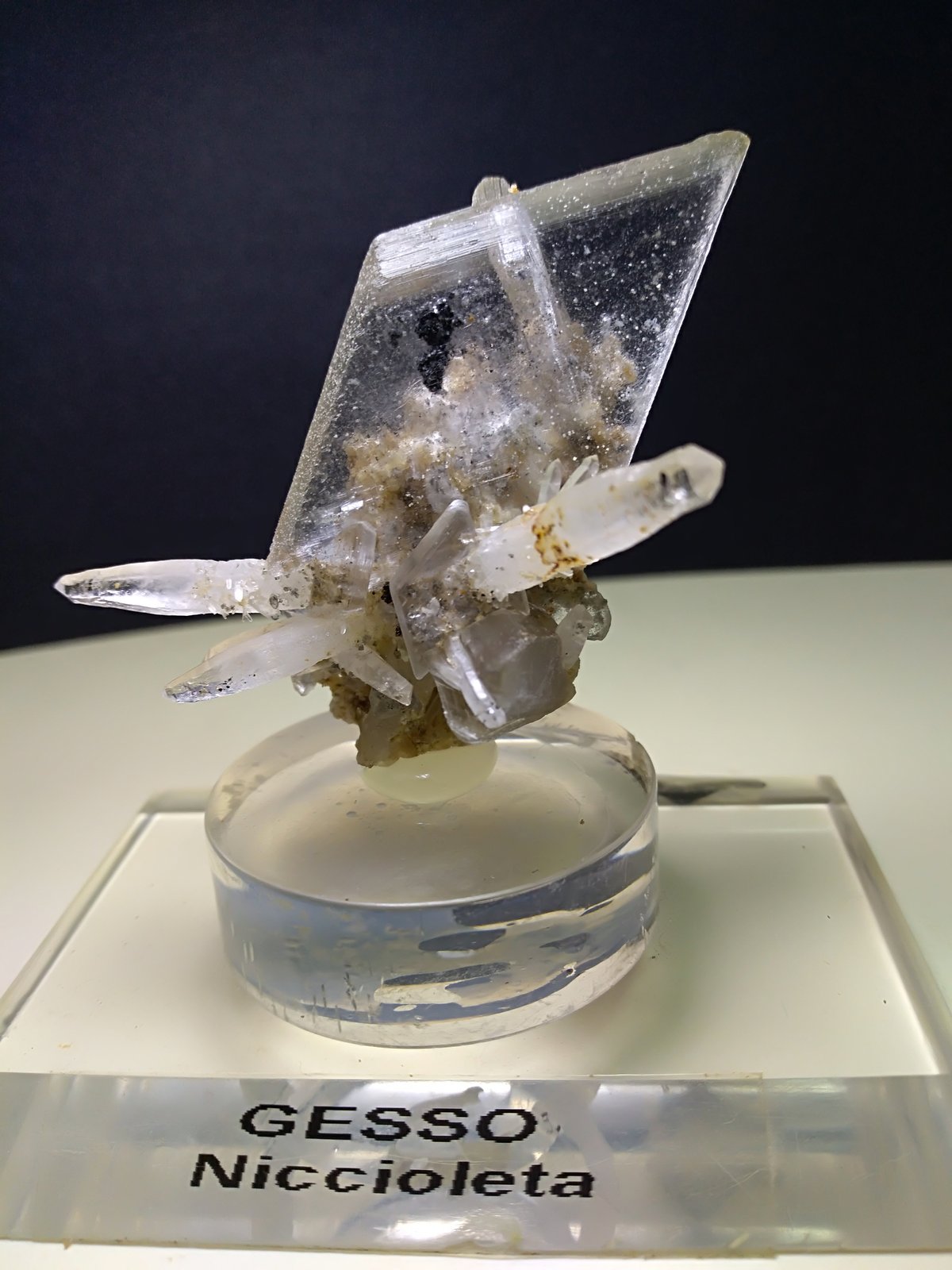 Gypsum, Quartz, Pyrite
55 x 48 mm
(Autor: Sante Celiberti)