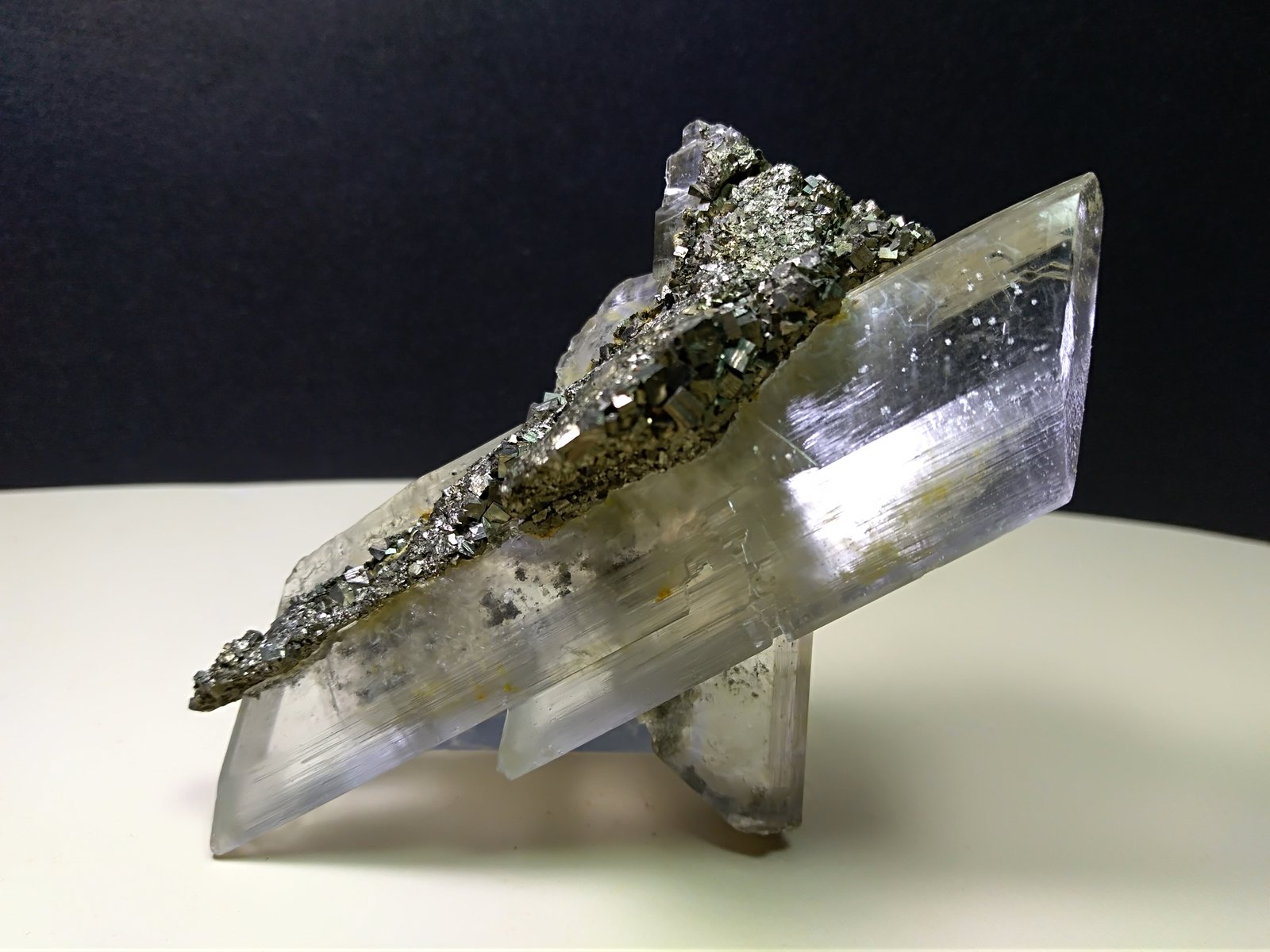 Gypsum, Pyrite
73 x 65 mm
(Autor: Sante Celiberti)