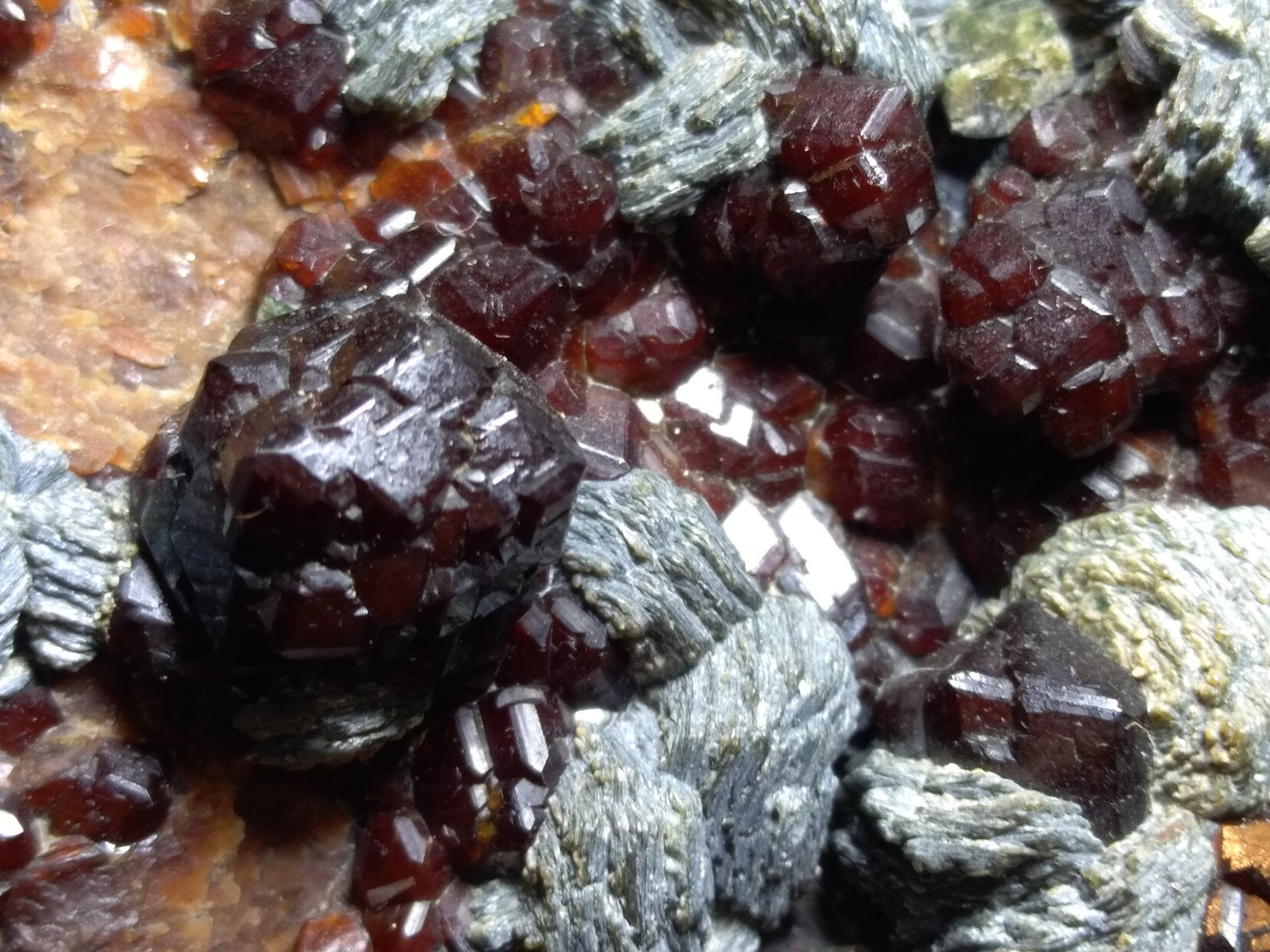 Grossular (variety hessonite), Diopside, Clinochlore
10 x 6 cm
(Autor: Sante Celiberti)