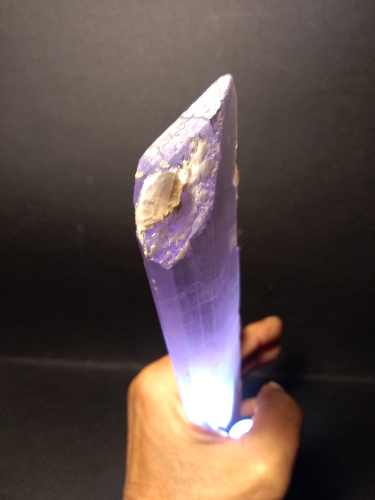 Spodumene (variety kunzite), Quartz (variety smoky), Albite
25,5 x 3,5 cm
(Autor: Sante Celiberti)