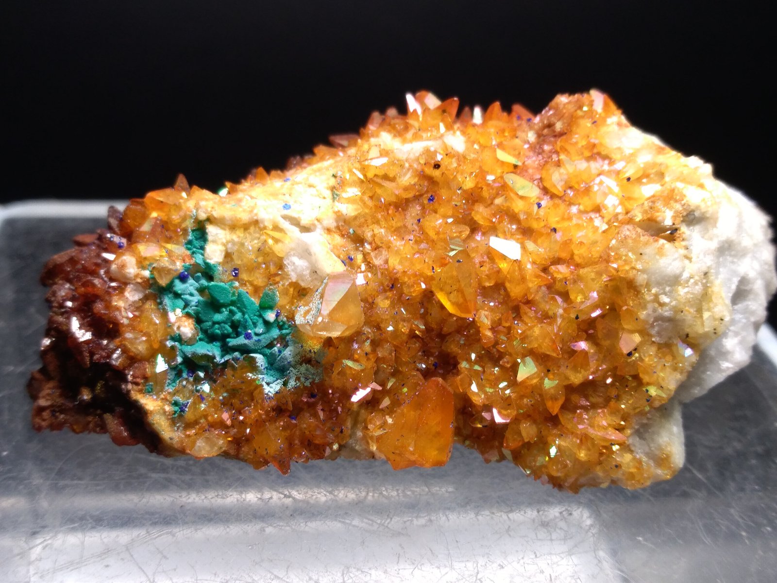 Calcite, Malachite, Azurite
62 x 35 mm
(Autor: Sante Celiberti)