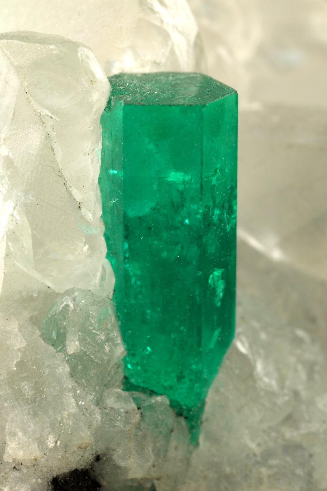 Beryl (variety emerald), Calcite
35x38x37mm, main xl=12x4mm
(Autor: Fiebre Verde)