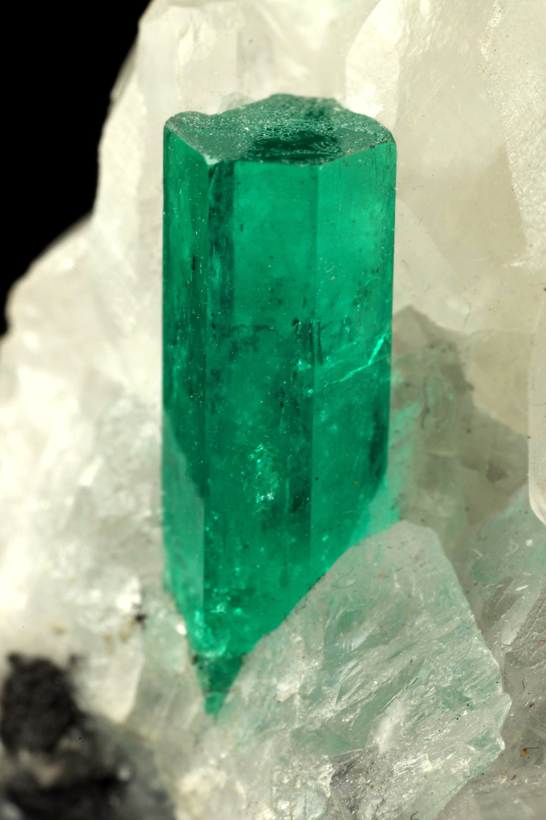 Beryl (variety emerald), Calcite
35x38x37mm, main xl=12x4mm
(Autor: Fiebre Verde)