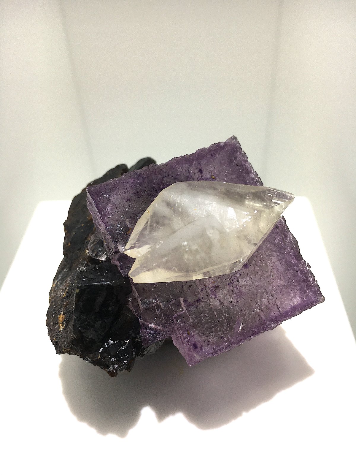 Calcite on Fluori<br />{LOCALITAT}