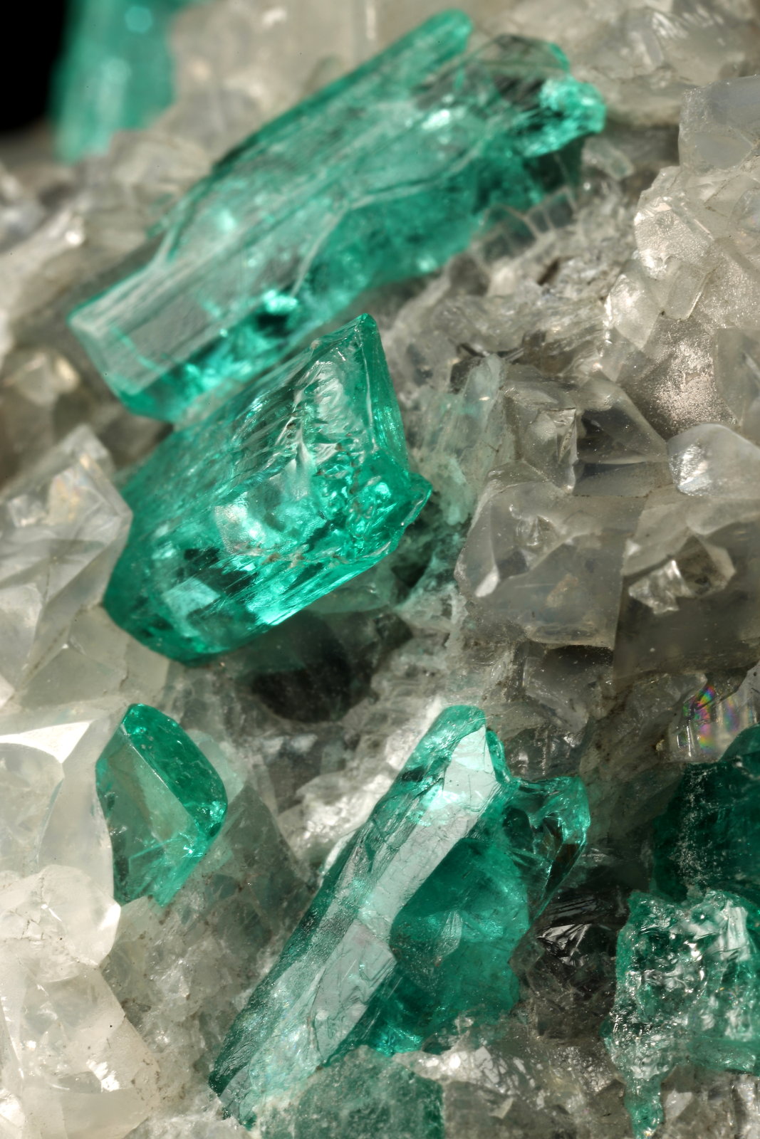 Beryl (variety emerald), Calcite, Dolomite, Pyrite
69x57x38mm, xls up to 10mm
(Autor: Fiebre Verde)