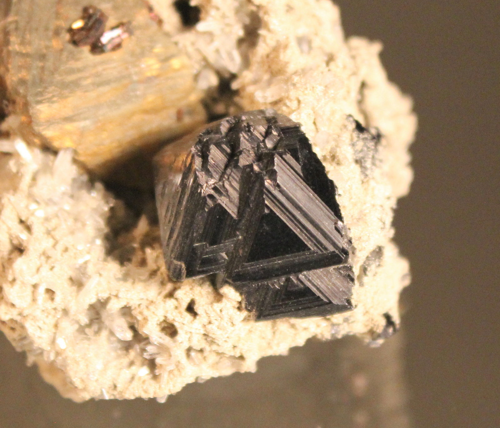 Sphalerite, Chalcopyrite, Tetrahedrite, Quartz
7.0 x 6.6 cm
(Autor: Don Lum)