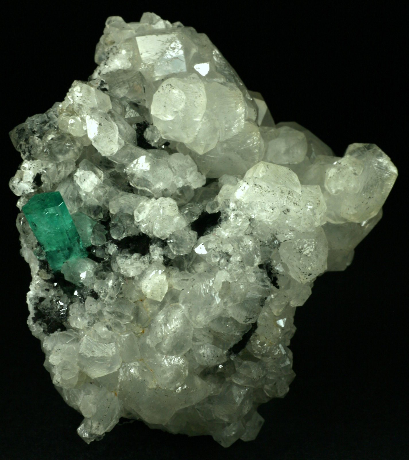 Beryl (variety emerald), Calcite
80x55x80mm
(Autor: Fiebre Verde)