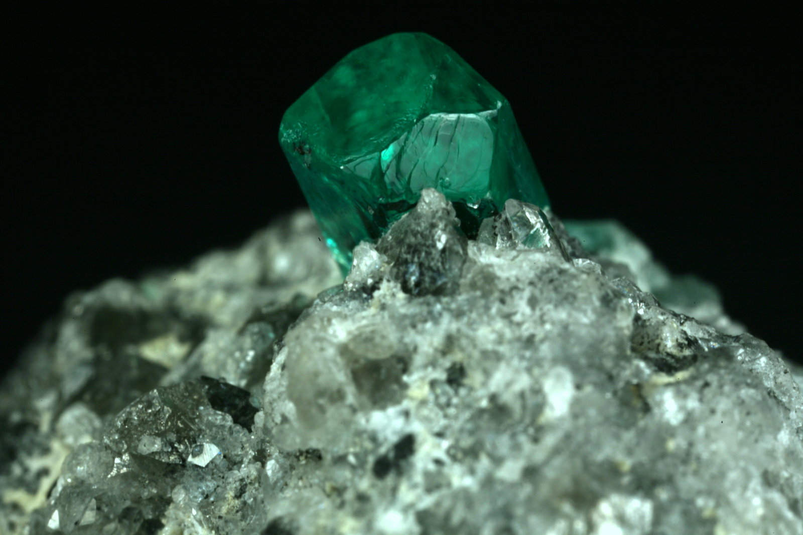 Beryl (variety emerald), Calcite, Pyrite, Quartz
50x20x45mm
(Autor: Fiebre Verde)