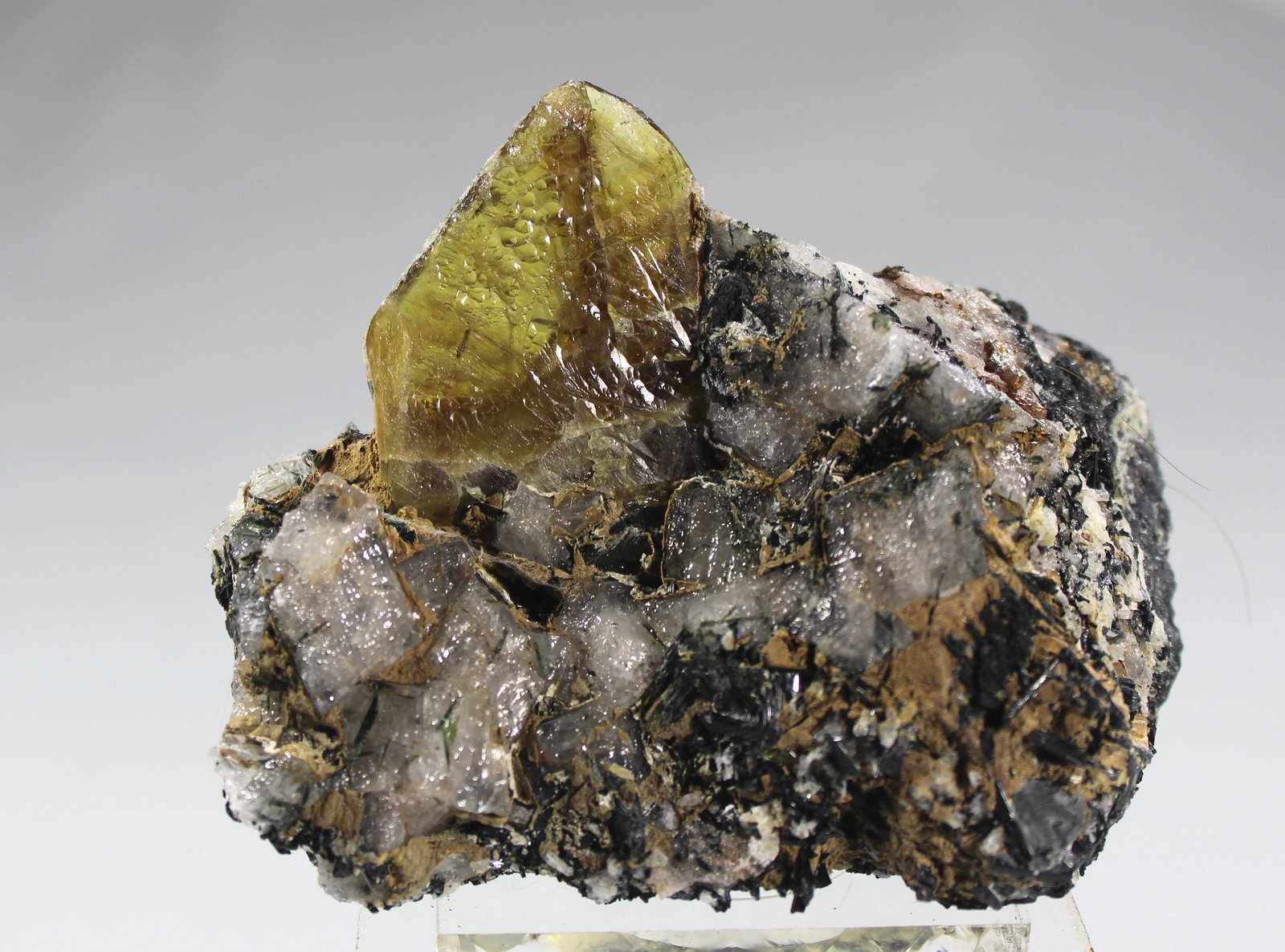 Titanite, Riebeckite
97mm x 60mm x 62mm
(Autor: Don Lum)