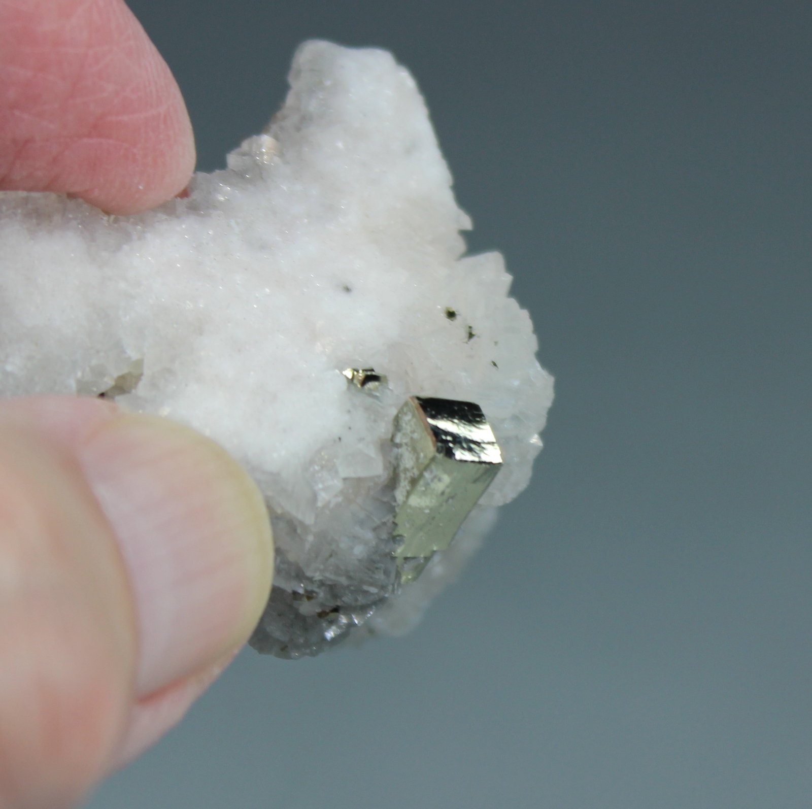 Pyrite, Calcite, Dolomite
35mm x 35mm x 47mm
(Autor: Don Lum)