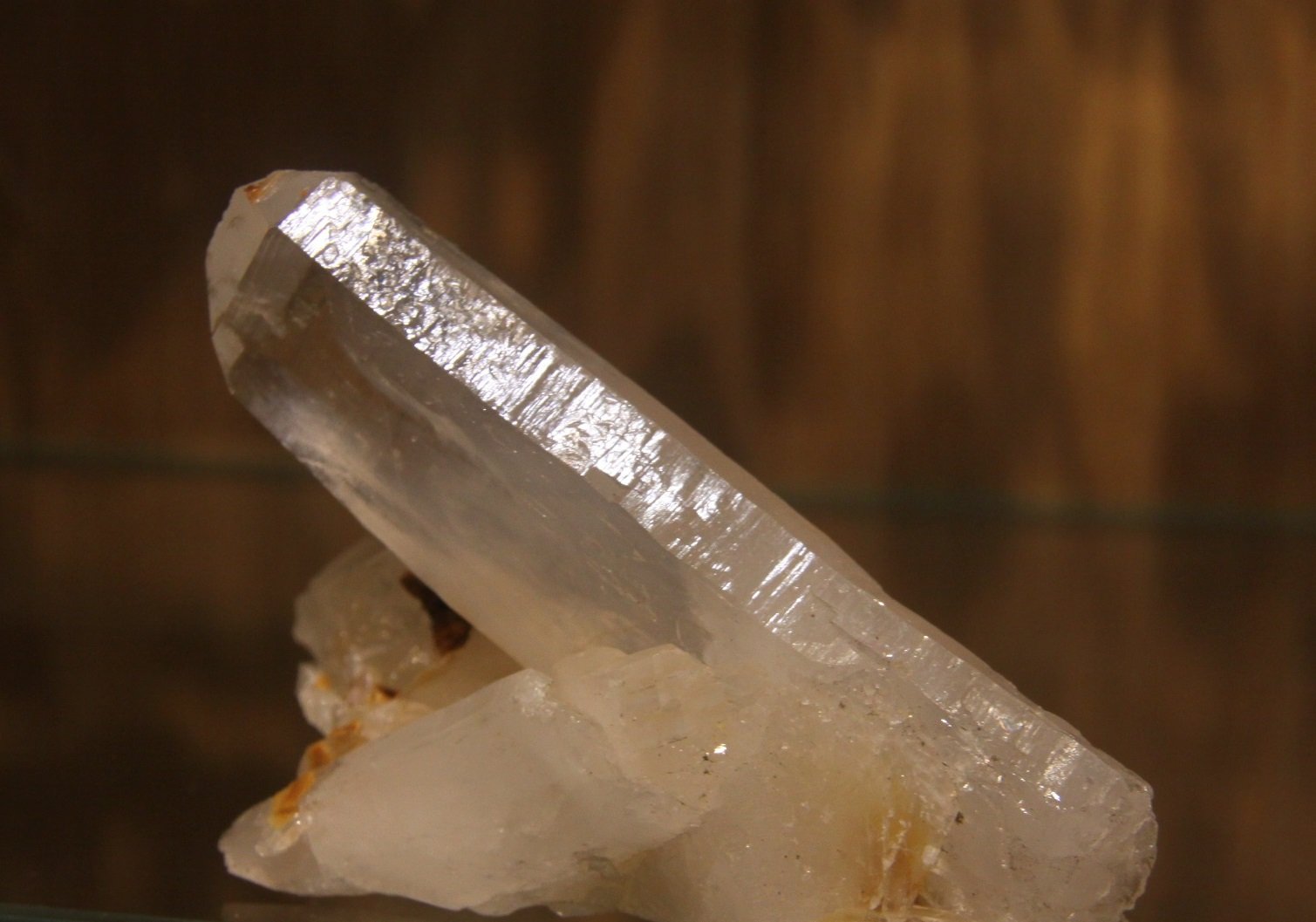 Quartz
86mm x 60mm x 35mm. Main crystal size: 93mm x 26mm x 11mm.
(Autor: Firmo Espinar)