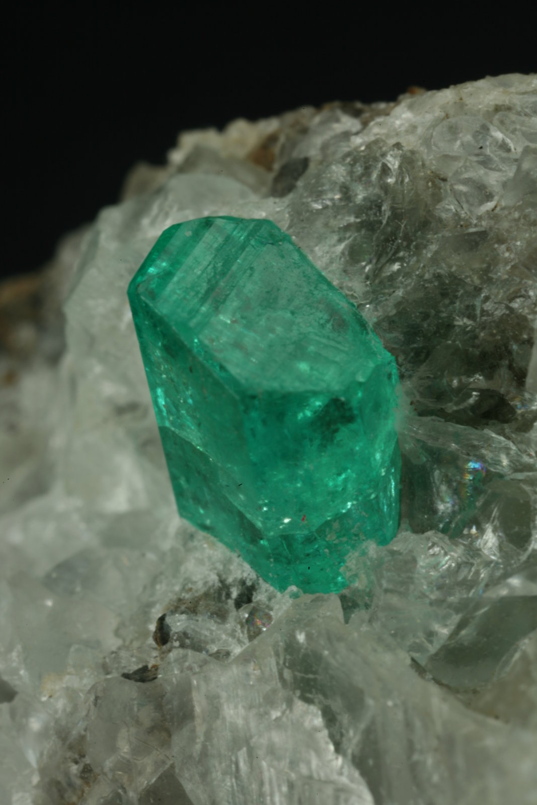 Beryl (variety emerald), Calcite
47x30x35mm
(Autor: Fiebre Verde)