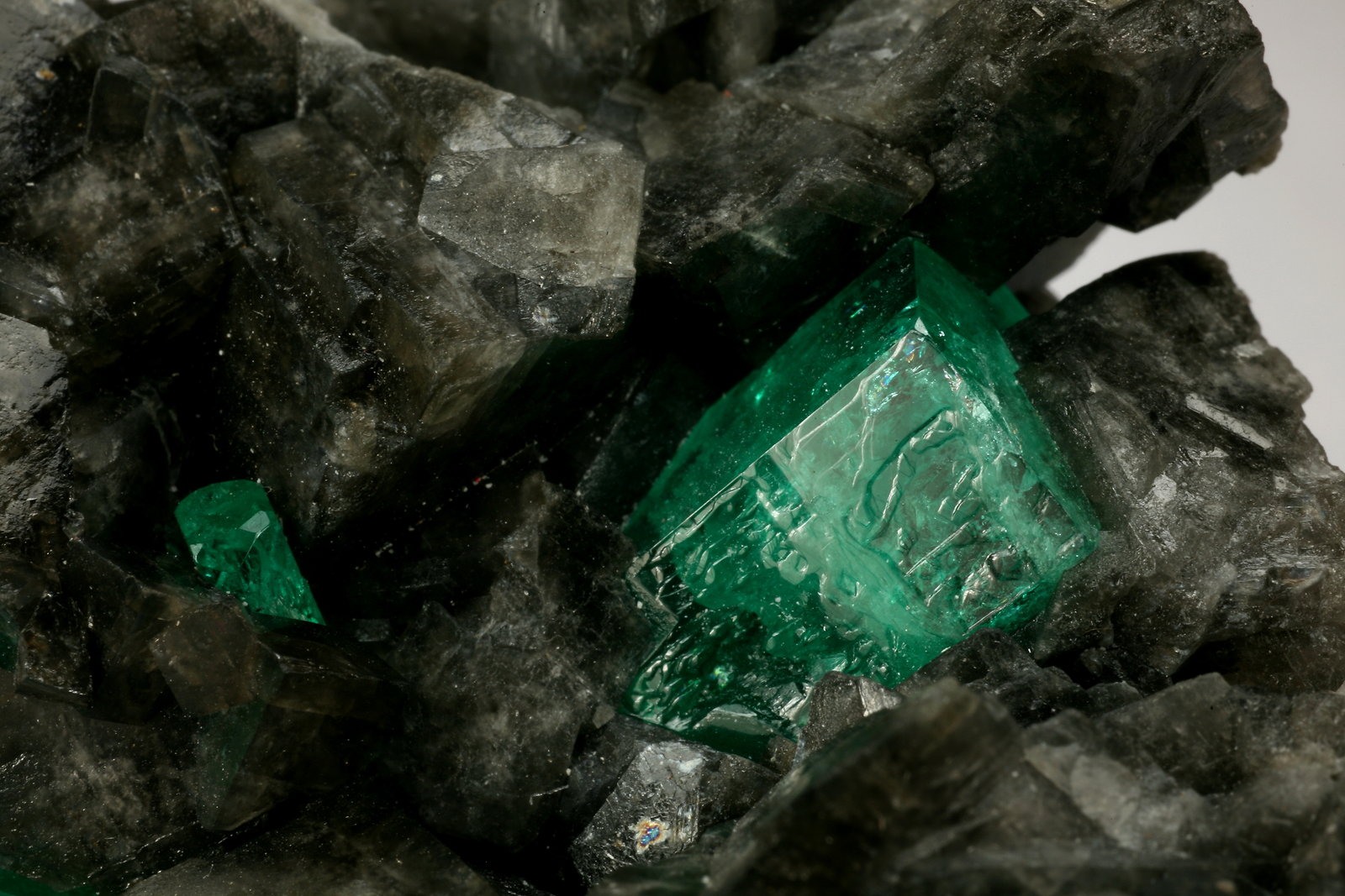 Beryl (variety emerald), Calcite
68x62x40mm, xl=15mm
(Autor: Fiebre Verde)