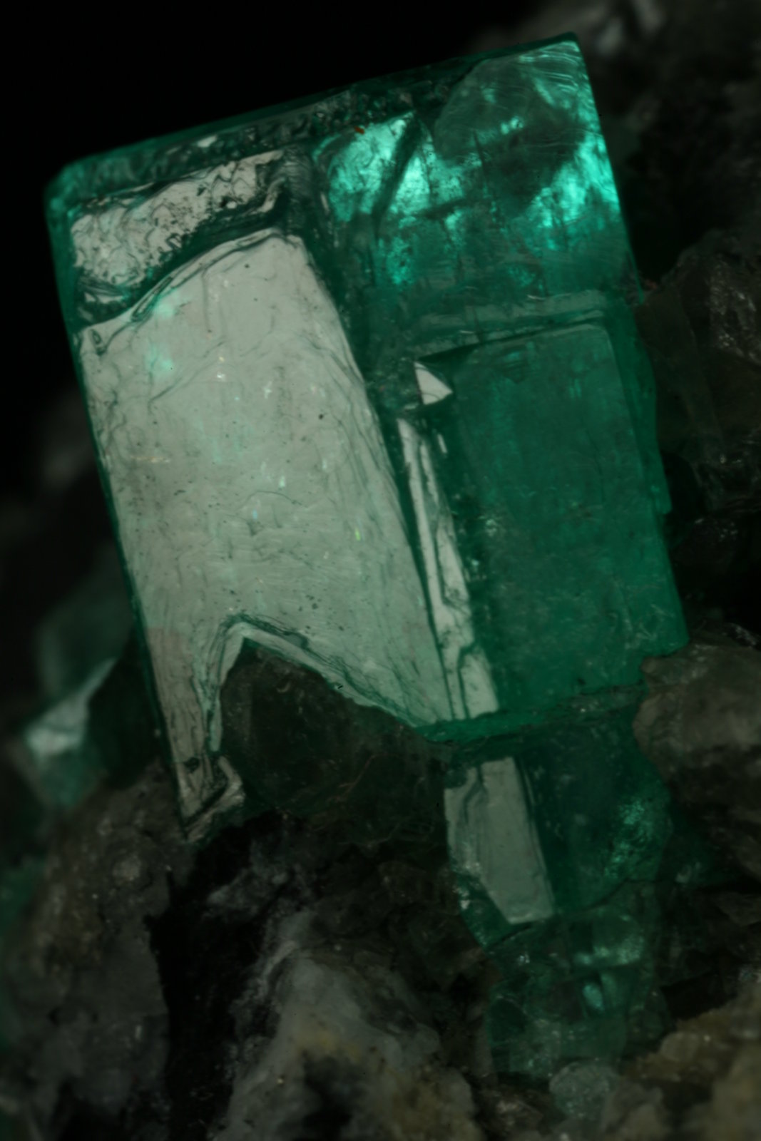Beryl (variety emerald), Calcite
35x40x55mm
(Autor: Fiebre Verde)