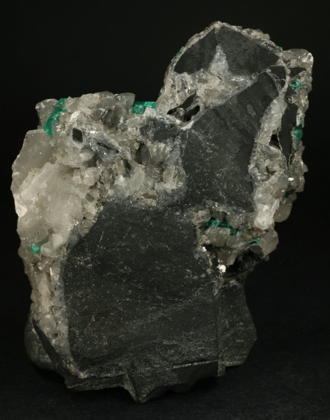 Beryl (variety emerald), Calcite
75x55x90mm
(Autor: Fiebre Verde)