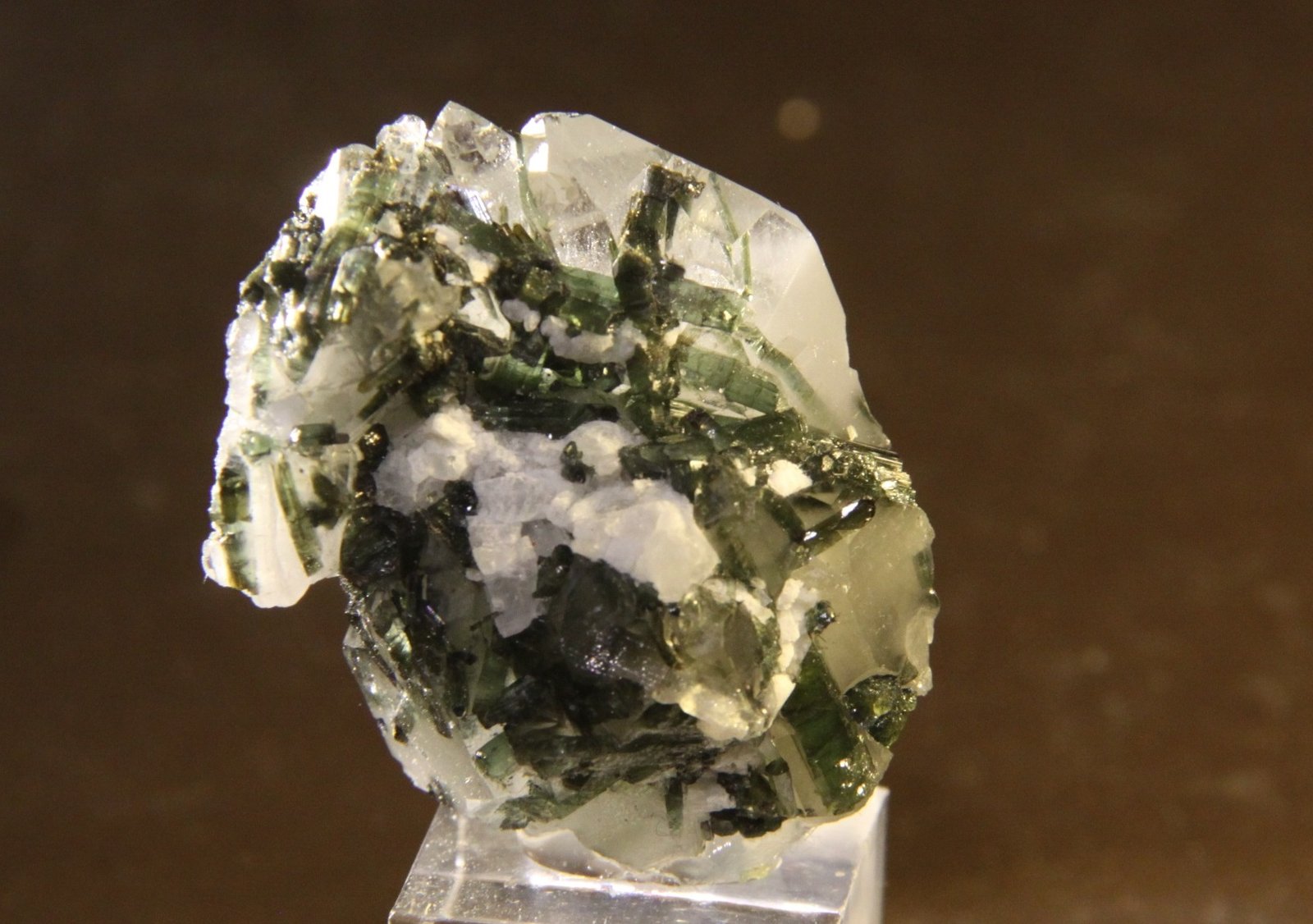 Quartz, Elbaite (variety verdelite)
37mm X 39mm X 25mm
(Autor: Firmo Espinar)
