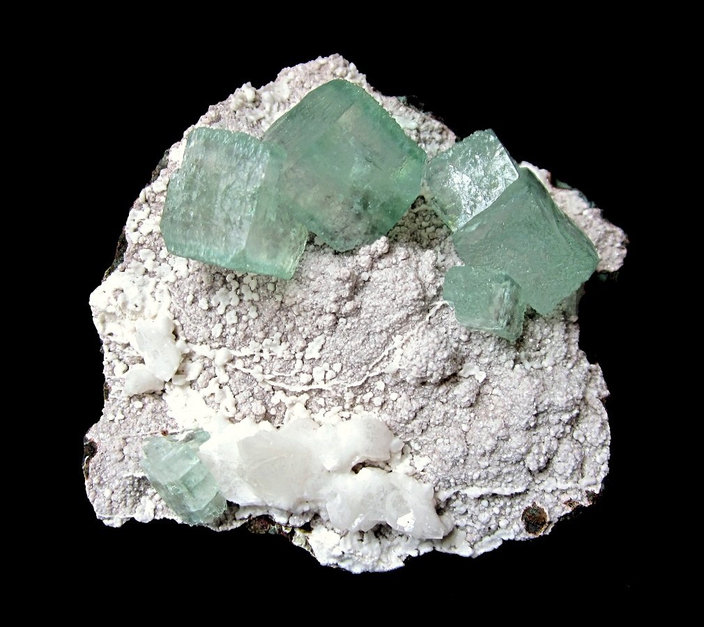 Fluorapophyllite-(K)
Specimen size 8,5 cm, largest crystal 2 cm
(Autor: Tobi)
