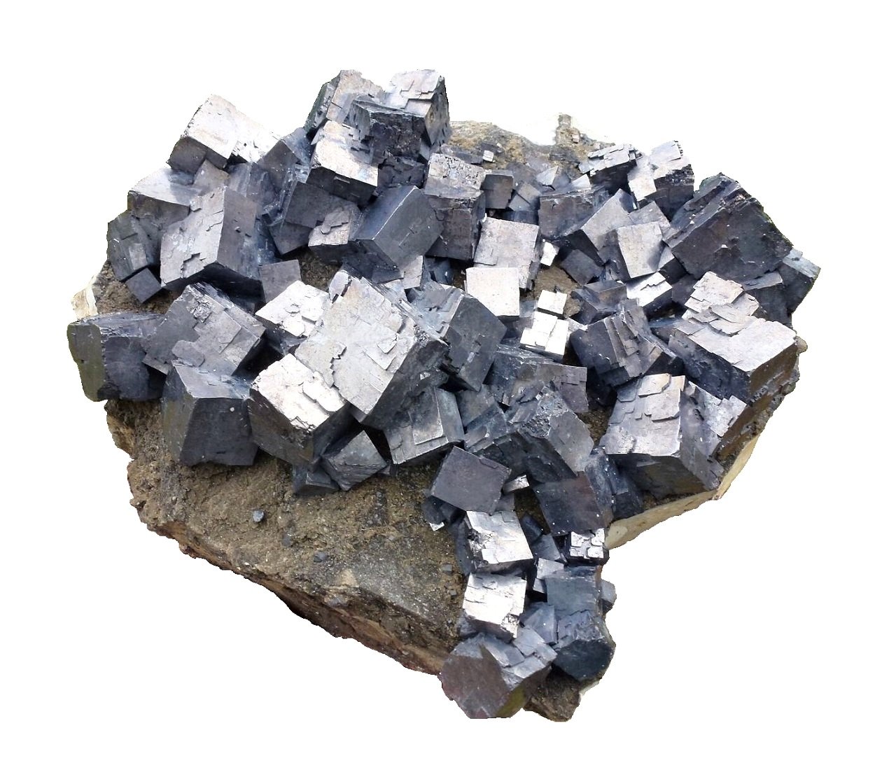 Galena
Specimen size 20 x 20 cm, largest crystals 3 cm
(Autor: Tobi)