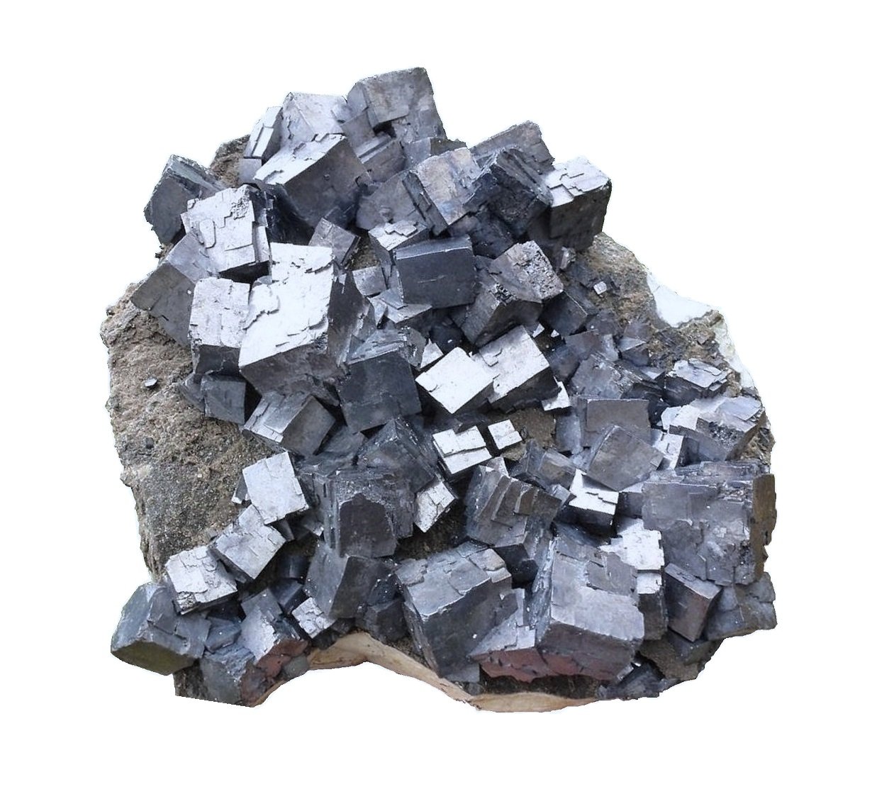 Galena
Specimen size 20 x 20 cm, largest crystals 3 cm
(Autor: Tobi)