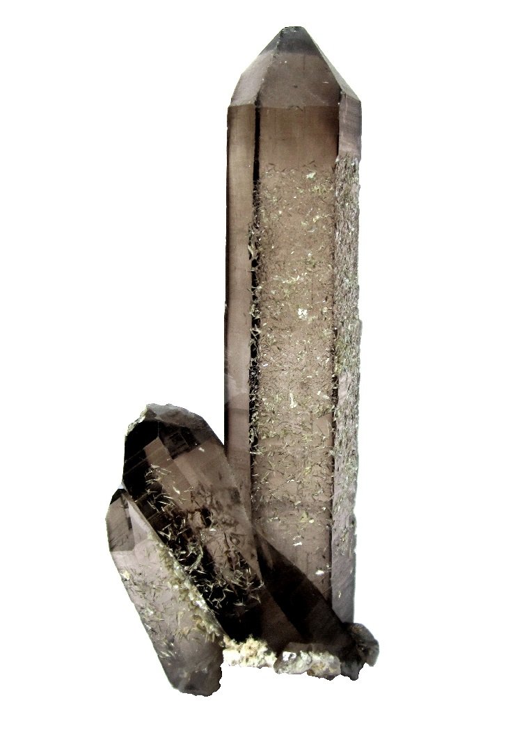 Quartz (variety smoky), Bertrandite
Specimen height 13 cm
(Autor: Tobi)