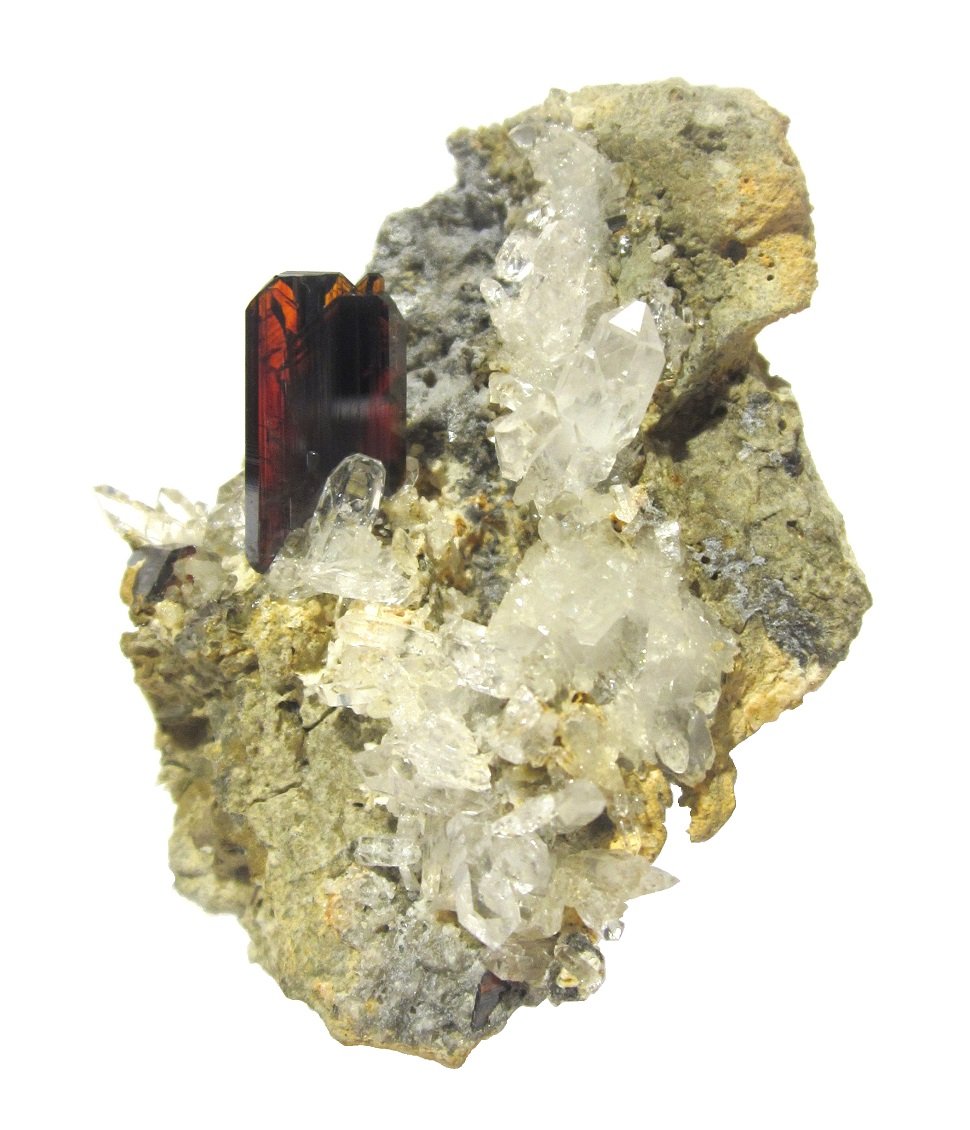 Brookite, Quartz
Specimen size 5 cm, largest crystal 1,7 cm
(Autor: Tobi)