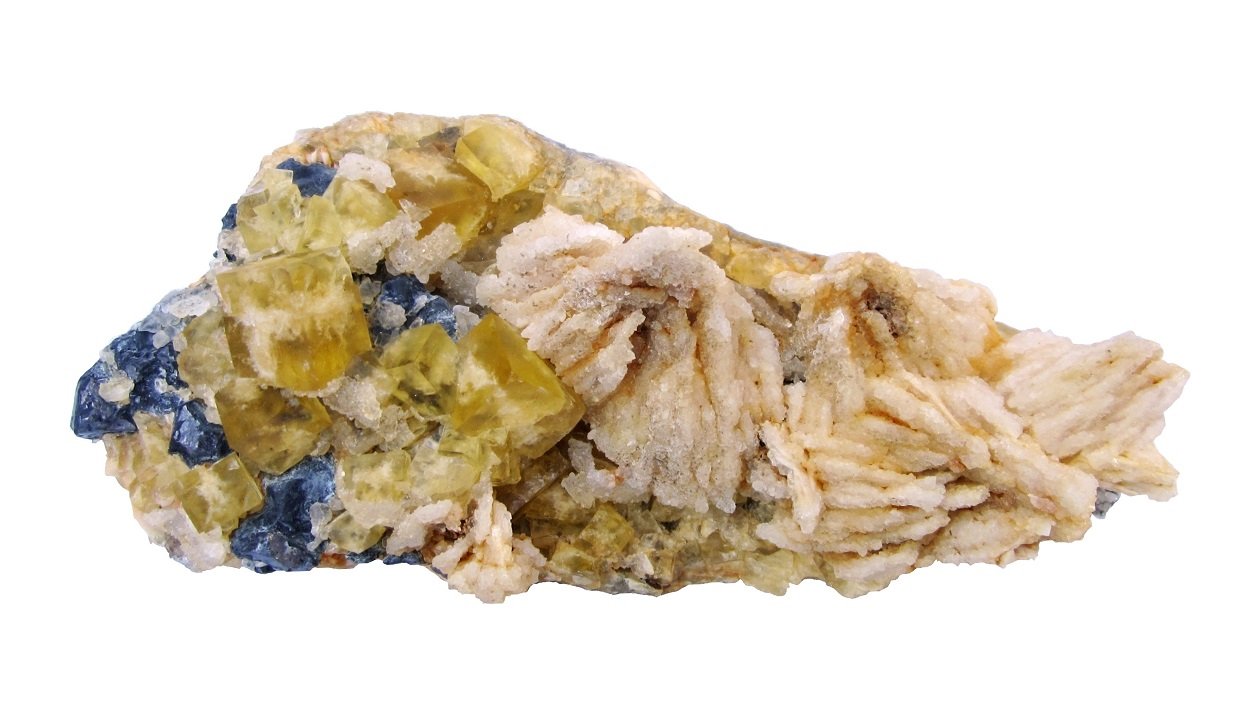 Fluorite, Galena, Barite
Specimen size 15 cm, largest fluorite 16 mm, largest galena 8 mm, largest barite 30 mm
(Autor: Tobi)